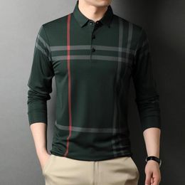 Men's Casual Shirts High End Designer Fashion Brand Shirt Men 2022 Black Striped Korean Long Sleeve Tops Business Shitrs W202Men's Men'sMen'