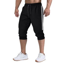 Jogger Casual Slim Harem Soft 34 Trousers Fashion Men Sweatpants Summer Comfy Male Shorts XXXL 220705