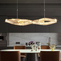 Light Luxury Restaurant Chandelier Post-modern Crystal Chandelier Creative Bar Table Dining Room Nordic Shaped Lamp