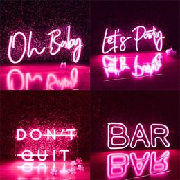Custom Signs Dimmable LED Neon Light Sign Personalized For Bedroom Business Anniversary Wedding Party Art Wall Decor 220615