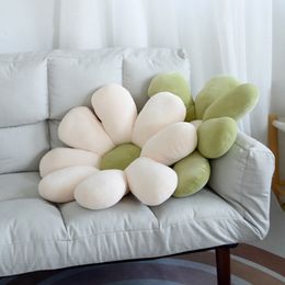 Ins Daisy Throw Pillow Flower Fluffy Sofa Pillows Office Chair Cushion Bedroom Soft Elastic Floor Pad Living Room Decor Almohada 220507