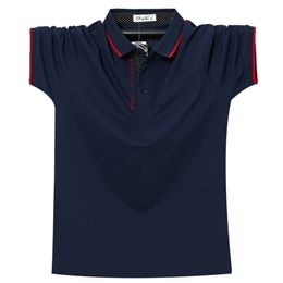 Men Polo Shirt Summer Breathable Cotton Letter Embroidery Men Short Top Tees Polo Business Casual Polo Shirt Men 6XL Plus Size 220408