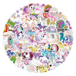 Waterproof 10/30/50/100pcs Cute Unicorn Graffiti Stickers Aesthetic Cartoon Decals Laptop Phone Scrapbook Diary Luggage Sticker Kids Toy Car sticker