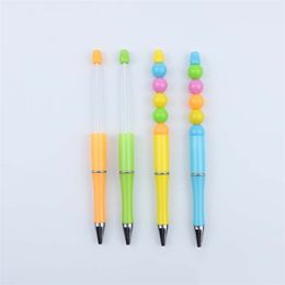 30pcslot Creative Beaded beads Not Included Advertising Gift Ballpoint Pen Can Be Customised with Printed 220704