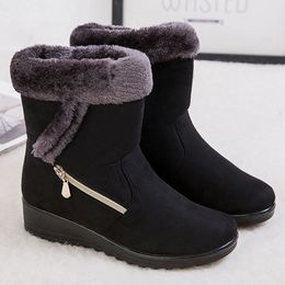 Winter Women Boots Warm Plush Ankle Snow Boots Women Shoes Fashion Zipper Womens Winter Boots Plus Size Zapatos De Mujer Y200115