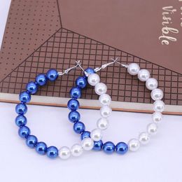 Dangle & Chandelier Arrival 10mm Pearl White Blue Greek Sorority ZETA Earrings Club Member Life Women JewelryDangle