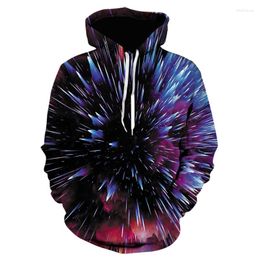 Men's Hoodies & Sweatshirts Oversized Hoodie Sweatshir Black And White Strip Vertigo Hypnotic Personality Street Wear Autumn Plus Size