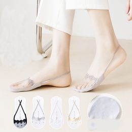 Lace Sling Boat Women's Socks Home Textile Shallow Summer Thin Section Forefoot Invisible Half Foot High Heel Socks