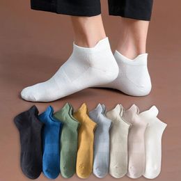 Men's Socks Male Street Fashions Plus Size Short 5 Pairs Man Cotton Breathable Mesh Men Comfortable Casual Ankle Sock PackMen's