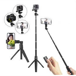 Multi-functional Integrated Selfie Stick Tripod Stand with Wireless Remote Control
