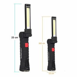 led lights not working Canada - COB Lamp LED Light Working Light with Magnet Portable Flashlight Outdoor Camping Working Torch USB Rechargeable Built In Battery261w