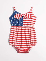 Baby girl stripe and star suspender Jumpsuit SHE