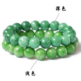 Grade A Natural Cold Jade Beads BraceletsFind Gemstone Beaded Jewellery Bangle For Women Man Drop Fine Green Chalcedony Gift Factory Price