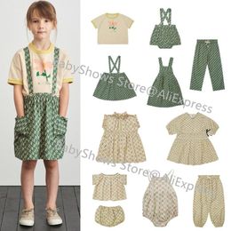 Clothing Sets Baby Girls Dress Car Brand Floral Print Chidlren Clothes 22 Summer Short Sleeve T Shirt And Shorts Kids Girl Set Top BloomersC