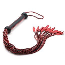 3 Foot Real Cowhide Leather Bull Whip BDSM Bondage Spanking Flogger Tassel Pure manual Genuine whip Sex Toy for Couples 220411