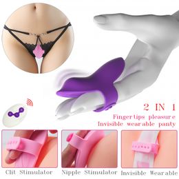 Wireless Remote control toys finger vibrator sexy toy erotic Finger clits orgasm vibrating panties dildo for women products