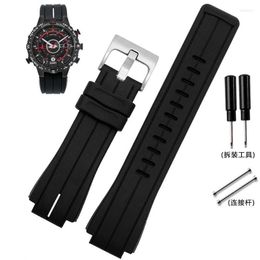 Watch Bands High Quantity Rubber Watchband For WATCHT2N720 T2N721 TW2T76300 Black Waterproof Silicone Sports Strap 24x16mm Hele22