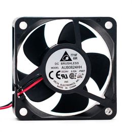 2pcs Original Delta AUB0624HH 6cm 6025 24V 0.22A 2 line large air cooling fan