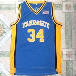 Nikivip Mens High School 34 Kevin Garnett Jersey Team Farragut Basketball Jerseys Uniform Breathable Stitched Shirts S-XXL