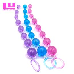 Jelly Anal Beads Prostate Orgasm Vagina Plug Play Pull Ring Ball Anus Stimulator Butt sexy Product for Men and Women Beauty Items