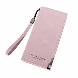 Wallets Leather Simple Clutch Women Solid Zipper Long Wallet Elegant Ladies Handbags Coin Purse Mobile Phone Bag PurseWallets