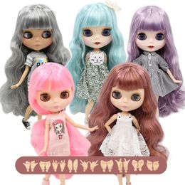 ICY DBS Blyth doll 16 joint body special offer doll BJD white shiny face black frosted face multihanded AB doll girl 220815