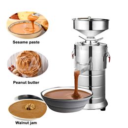 15kg/H Almond Sesame Pulping Machine Peanut Butter Maker Food Processing Equipment Commercial Walnuts Nuts Stuff Grinding Miller Electric Home