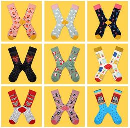 Socks & Hosiery Original Design Women's Cartoon Fruit Trendy Brand Couple Creative Cotton Tube SocksSocks