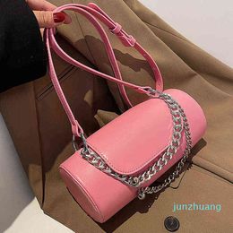 HBP Barrel Shaped Chain Handbags Fashion PU Leather Women's Shoulder Crossbody Bag Lady Evening Cluch