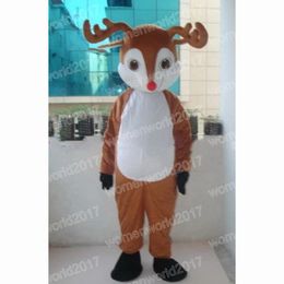 Halloween Deer Mascot Costume Top Quality Cartoon Character Outfits Suit Unisex Adults Outfit Christmas Carnival Fancy Dress