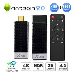 android mini tv UK - 4GB 32GB Mini TV Stick X96S Android 9.0 DDR4 Amlogic S905Y2 2.4 5G Dual WIFI BT 4K HD Smart Android TV Box PK H96 X96 MAX mini PC 281l