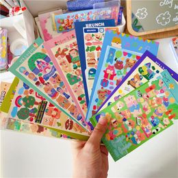 Gift Wrap 8Kinds Cute Cartoon Landscaping Stickers DIY Scrapbook Collage Mobile Computer Diary Star Chasing Happy Planner DecorationGift GiG