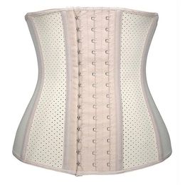 Bustiers & Corsets Breathable Latex Waist Trainer Corset Shaper Underbust Bustier Steel Boned Slimming Korset Nude Black Blue Pink Purple Sa