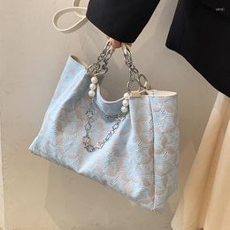Evening Bags Large-capacity High-end Light Luxury Handbag 2022 Summer Fashion One-shoulder Women's Designer Commuter All-match Tote