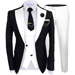 Customise tuxedo One Button Handsome Notch Lapel Groom Tuxedos Men Suits Wedding/Prom/Dinner Man Blazer(Jacket+Pants+Tie+Vest) W1082