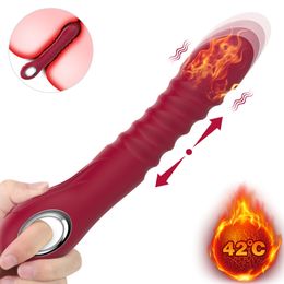 Smart Heated Penis Telescopic Dildo Vibrator sexy Shop Female Masturbator G-spot Vagina Stimulator Erotic Toys for Couple