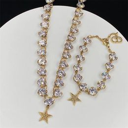 -36% de descuento en la joyería del diseñador D Di Crystal Star Necklace hecho de antiguo cuerpo de cadena de diamantes Cuerpo femenino joyería