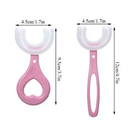 Toothbrush Baby Toothbrush Children 360 Degree U-shaped Child Teethers Brush Silicone Kids Teeth Oral Care Cleaning 0511