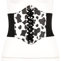 Belts Sexy Corset Underbust Women Elegant Curve Shaper Modeling Strap Slimming Waist Belt Cow Print Bustiers 101A