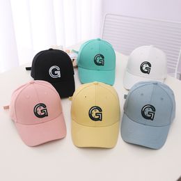 Baby Summer Adjustable Baseball Cap Boy Kid Cute Cotton Breathable Hip Hop Sun Letter Embroidery Girl Protection Outdoor Cap 3-8 Years