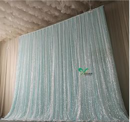 Party Decoration Banquet Silver Sequin Fabric With RED Colour Ice Silk Backdrop Curtain Wedding Stage BackgroundParty