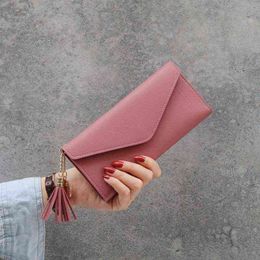 Simple Super Soft Light and Thin High-grade Women's Wallet Women's Long Wallet Korean Cute Change Card Bag 220721