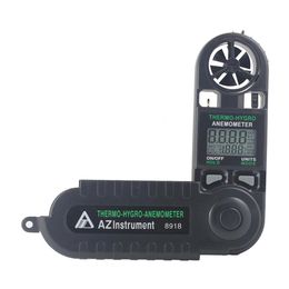 Digital 3 in 1 Pocket Humidity Anemometer AZ8918 Air flow Metre wind speed Metre Windchill Anemometer