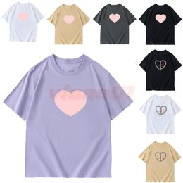 Fashion Mens Round Neck T Shirts Designer Anti-Pilling Cotton Tees Top Quality Womens Heart Print T Shirt M-2XL