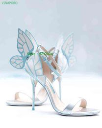 Flower Embroider Gladiator Sandals Women Butterfly Angel Wing Mixed Colors Fashion High Heels Party Wedding Shoes Woman 2021220513