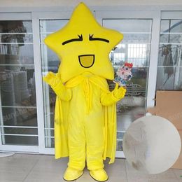 Halloween Yellow Star Mascot Costume Cartoon theme character Carnival Unisex Adults Size Christmas Birthday Party Fancy Outfit