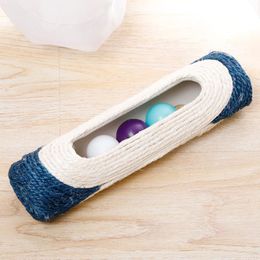 Cat Toys Pet Rolling Sisal Scratching Post Trapped With 3 Ball Training Novely Toy