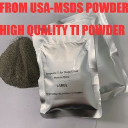 Stock de EE. UU. 20 bolsas MSDS sin humo Certificación Powdercertification Ti Powder 200G/Bag para Máquina de chispas Cold Sparking Machine Sparking Machine Titanium Consumble Powder