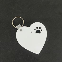 Sublimation Blank Wooden Keychain Pendant Double Sided Heat Transfer Pet Keychains Bag Decoration DIY Gift Keyring ZZE13809