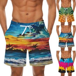 Vêtements pour hommes de short masculin 2022 Summer Hawaii Modèle imprimé décontracté plage surdimensionnée pour le maillot de bain pour adultes